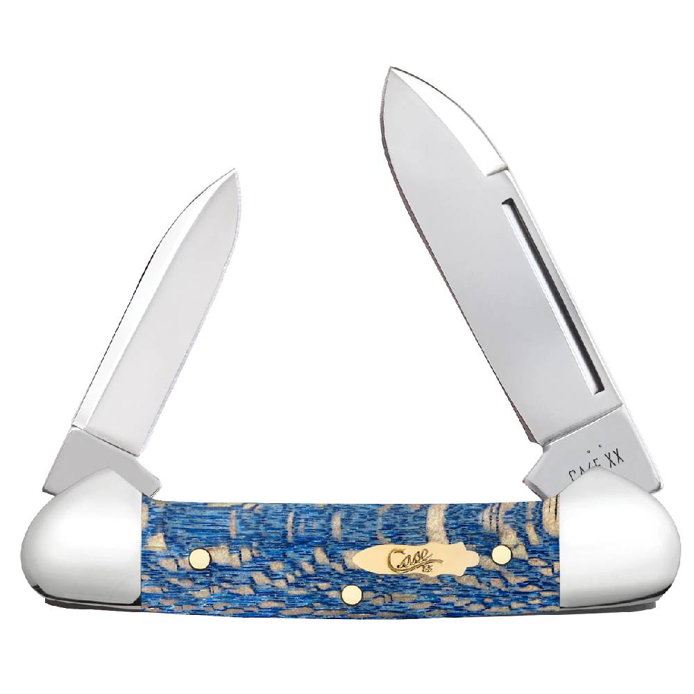 Case Baby Butterbean - Smooth Blue Sycamore Wood Knives - Knives W.R. Case