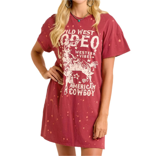 Rock & Roll Denim Women's Rodeo Graphic T-Shirt Dress WOMEN - Clothing - Dresses Panhandle