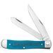 Case Harley-Davidson Smooth Caribbean Blue Bone Trapper Knives W.R. Case