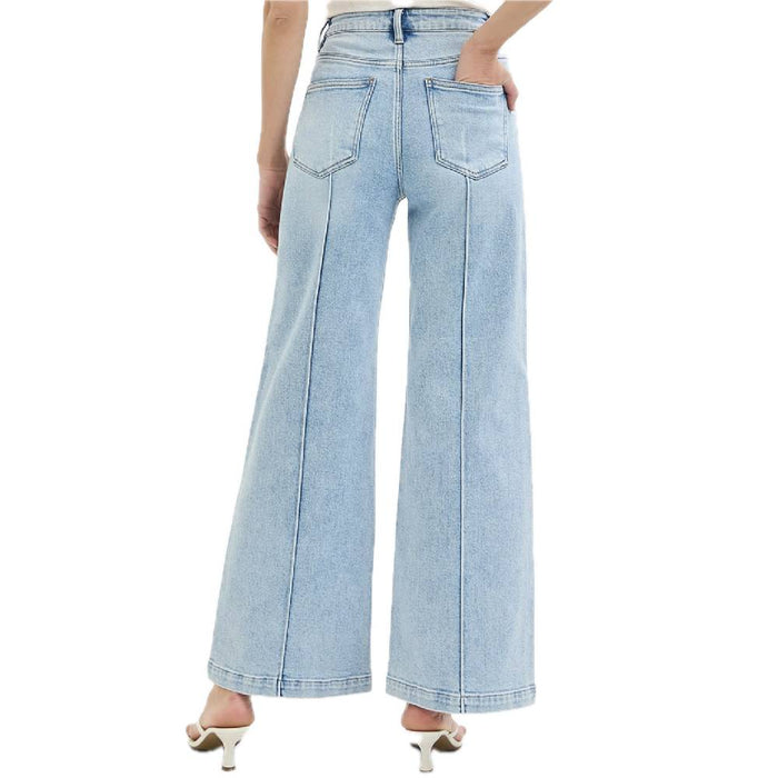 Risen High Rise Wide Leg Pintuck Detail Jean WOMEN - Clothing - Jeans Risen Jeans