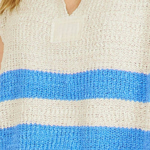 Striped Sleeveless Sweater Top WOMEN - Clothing - Tops - Sleeveless Illa Illa   