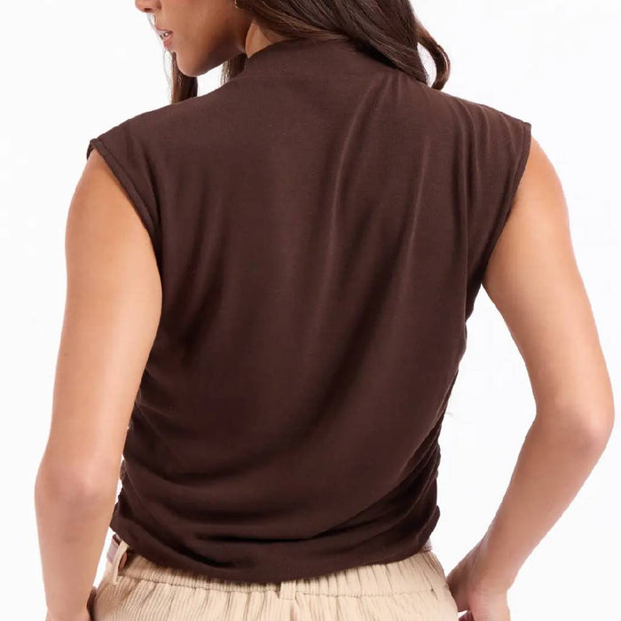 Sage The Label Sweetie Oak Mock Neck Tank