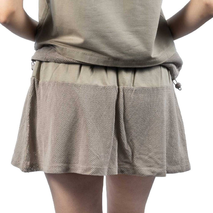 Knit Mesh Stone Skort