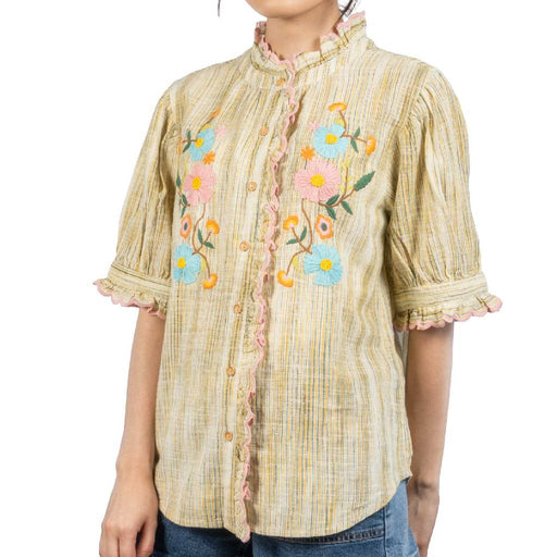Ivy Jane Ribbon Floral Embroidered Top WOMEN - Clothing - Tops - Short Sleeved Ivy Jane