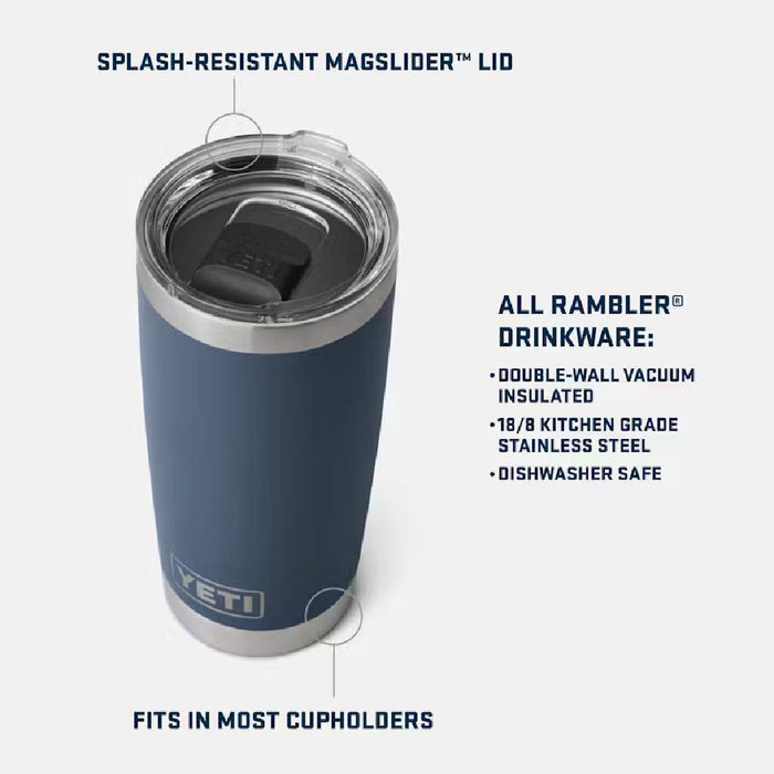 Yeit Rambler 20oz Tumbler - Navy/Badge HOME & GIFTS - Yeti Yeti