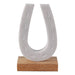 Sagebrook Home Marble Horseshoe on Wood Base HOME & GIFTS - Home Decor - Decorative Accents Sagebrook Home