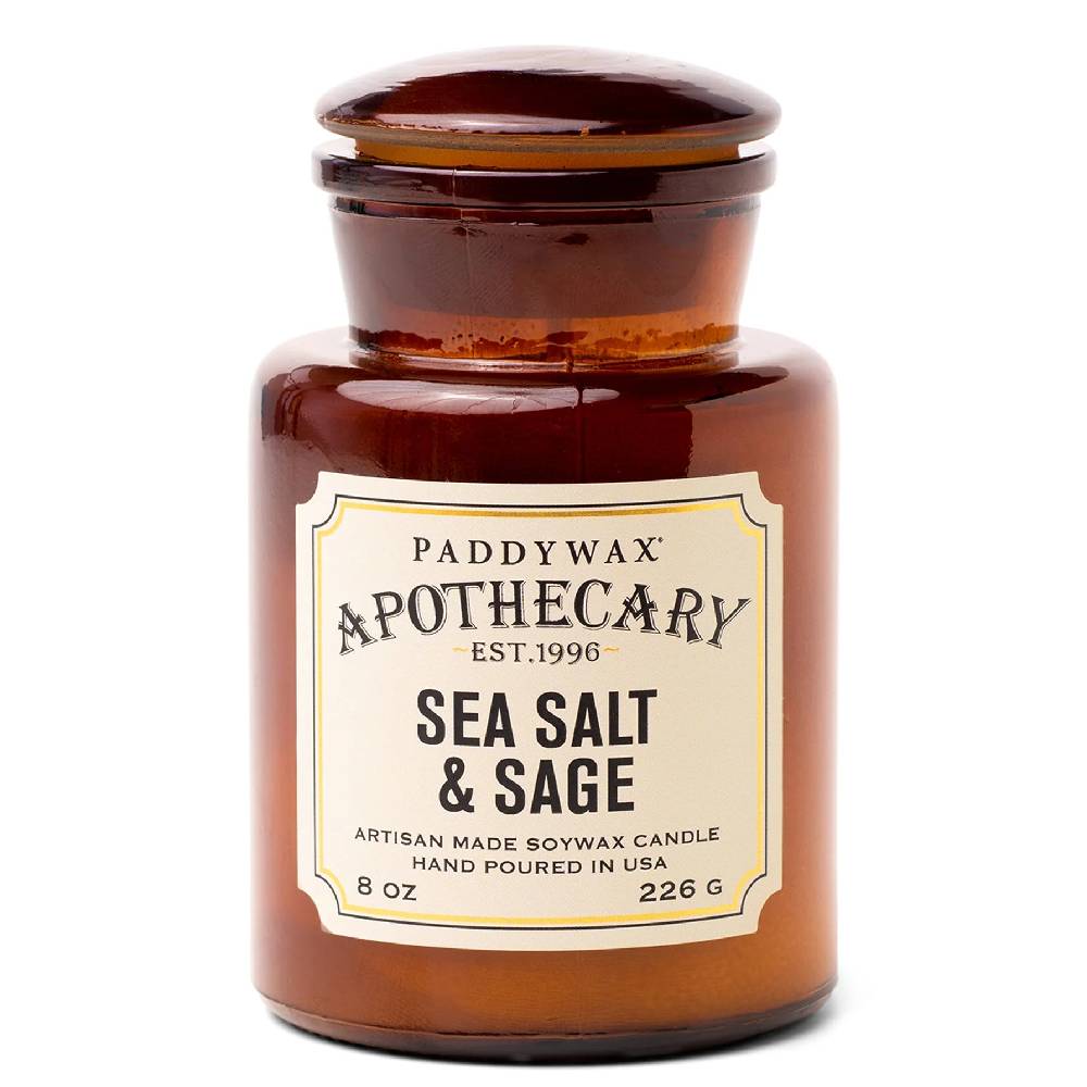 Apothecary 8oz Candle - Sea Salt & Sage HOME & GIFTS - Home Decor - Candles + Diffusers Paddywax   