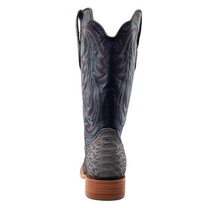 R. Watson Men's Grey Sueded Python Boot MEN - Footwear - Exotic Western Boots R Watson   