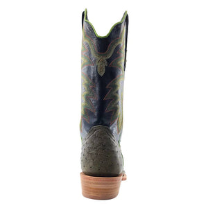 R Watson Men's Forest Green Full Quill Ostrich Boot MEN - Footwear - Exotic Western Boots R Watson   