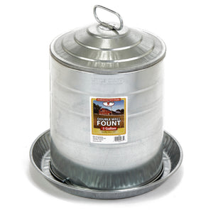 Little Giant Double Wall Poultry Fount Galvanized Pets - Feeding & Watering Little Giant 5 Gallon  