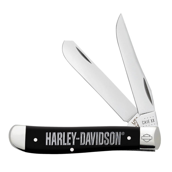 Case Harley-Davidson Mini Trapper Embellished Black Synthetic Knives W.R. Case