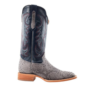 R. Watson Men's Grey Sueded Python Boot MEN - Footwear - Exotic Western Boots R Watson   