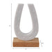 Sagebrook Home Marble Horseshoe on Wood Base HOME & GIFTS - Home Decor - Decorative Accents Sagebrook Home