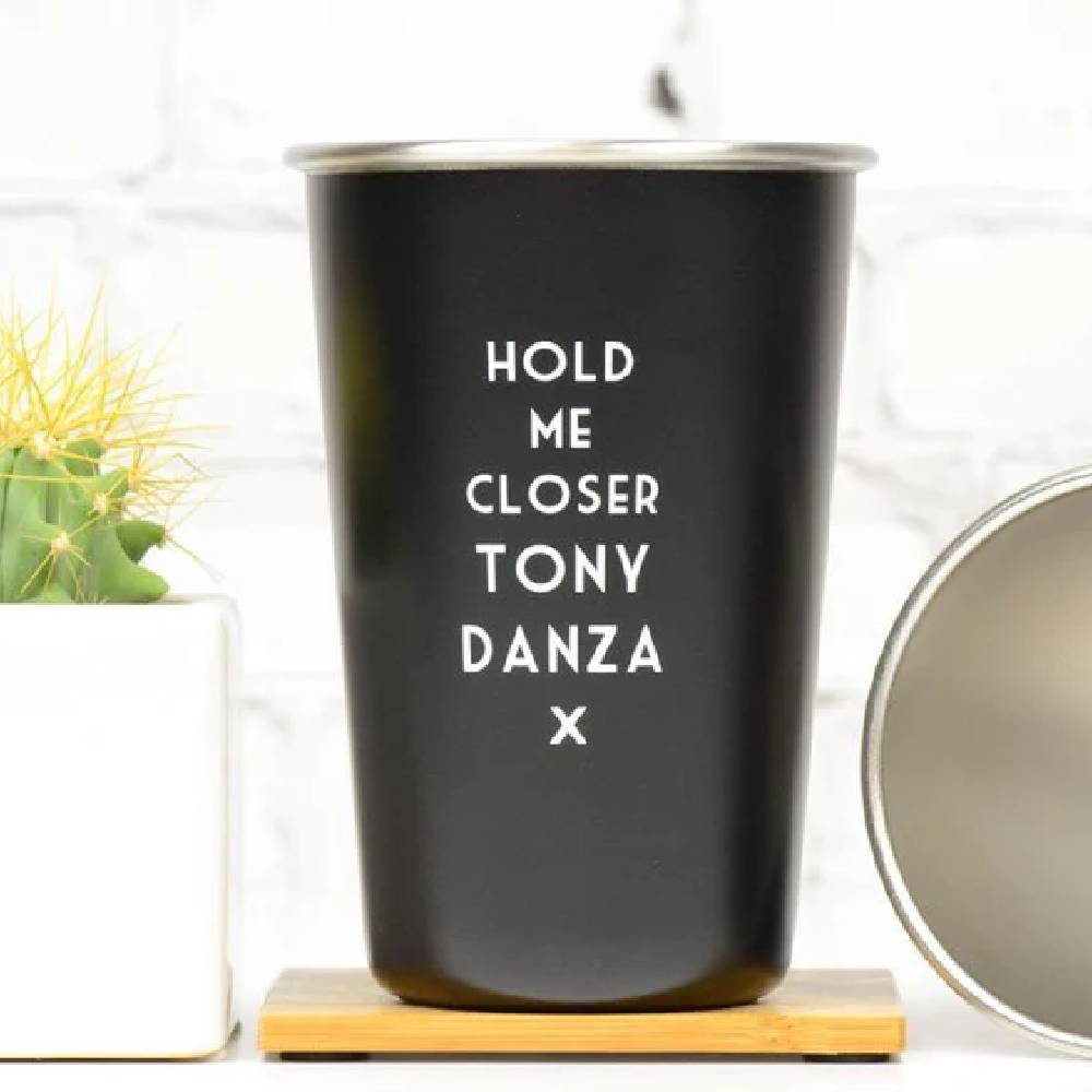 "Hold Me Closer Tony Danza Misheard Lyrics Pint Glass HOME & GIFTS - Tabletop + Kitchen - Drinkware + Glassware Meriwether   