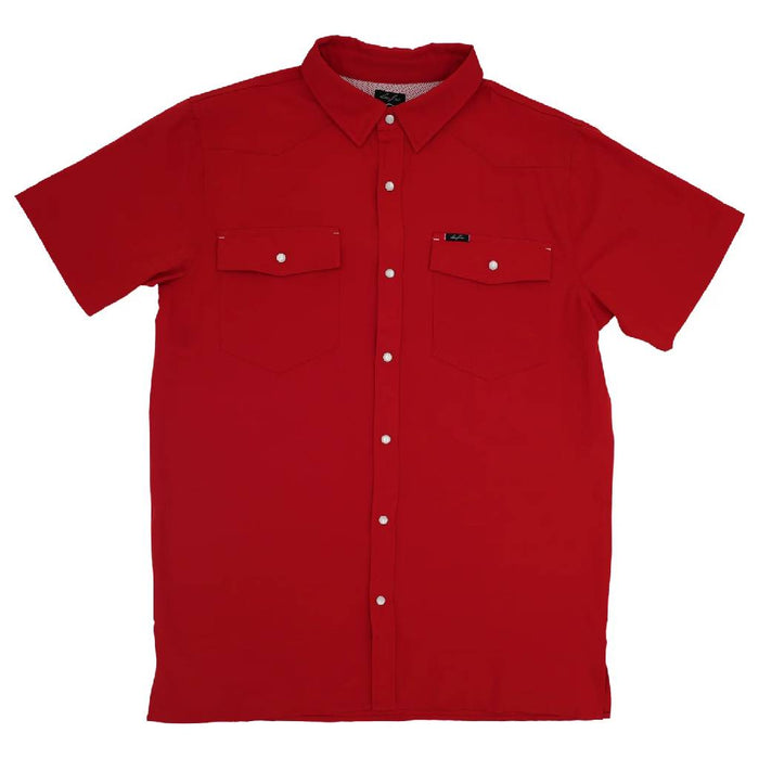 San Jac Boy's Performance Red Snap Shirt