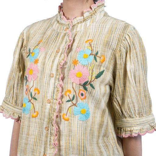 Ivy Jane Ribbon Floral Embroidered Top WOMEN - Clothing - Tops - Short Sleeved Ivy Jane