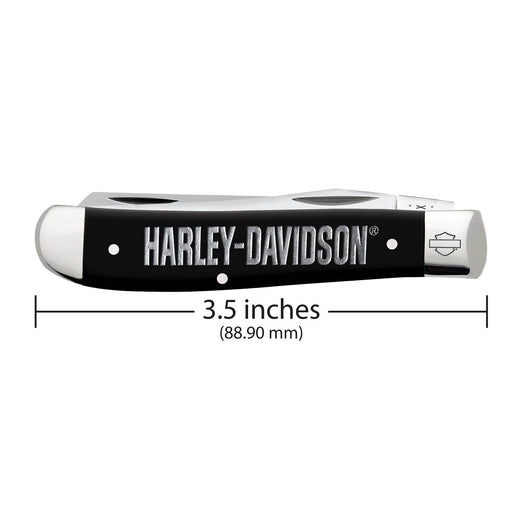 Case Harley-Davidson Mini Trapper Embellished Black Synthetic Knives W.R. Case