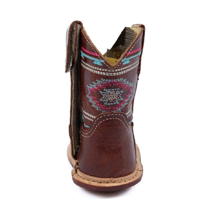 Roper Cowbabies Waxy Brown Leather Square Toe Boot KIDS - Footwear - Boots Roper Apparel & Footwear