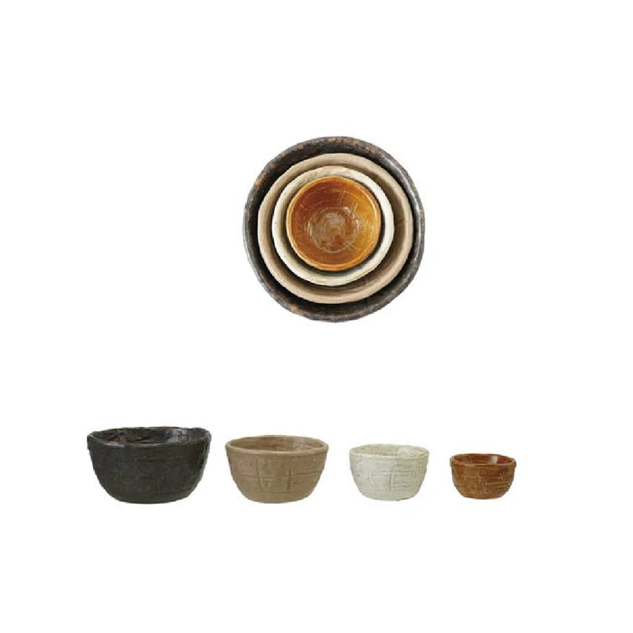 Set of 4 Stoneware Nesting Bowls HOME & GIFTS - Tabletop + Kitchen - Kitchen Decor Creative Co-Op