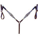 Teskey's Chocolate Cheetah Breast Collar w/Buckstitch Tack - Breast Collars Teskey's