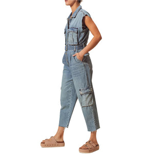 Denim Cargo Jumpsuit WOMEN - Clothing - Jumpsuits & Rompers So Me   