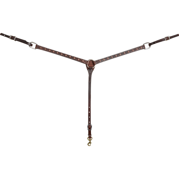 Martin Saddlery 1" Breast Collar w/Rope Edge Dots