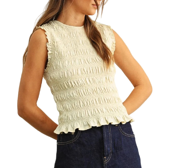 Cream Smock Top