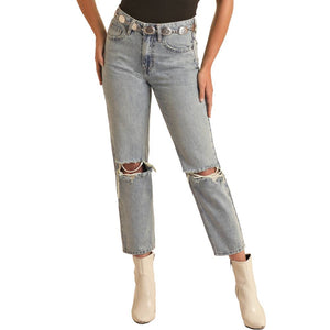 Rock & Roll Denim Women's Straight Cropped Jean WOMEN - Clothing - Jeans Panhandle   