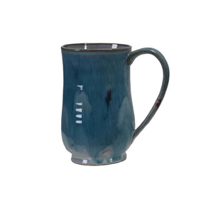 Reactive Glaze Stoneware Mug - 20 oz Home & Gifts - Tabletop + Kitchen - Drinkware + Glassware Creative Co-Op Dark Blue