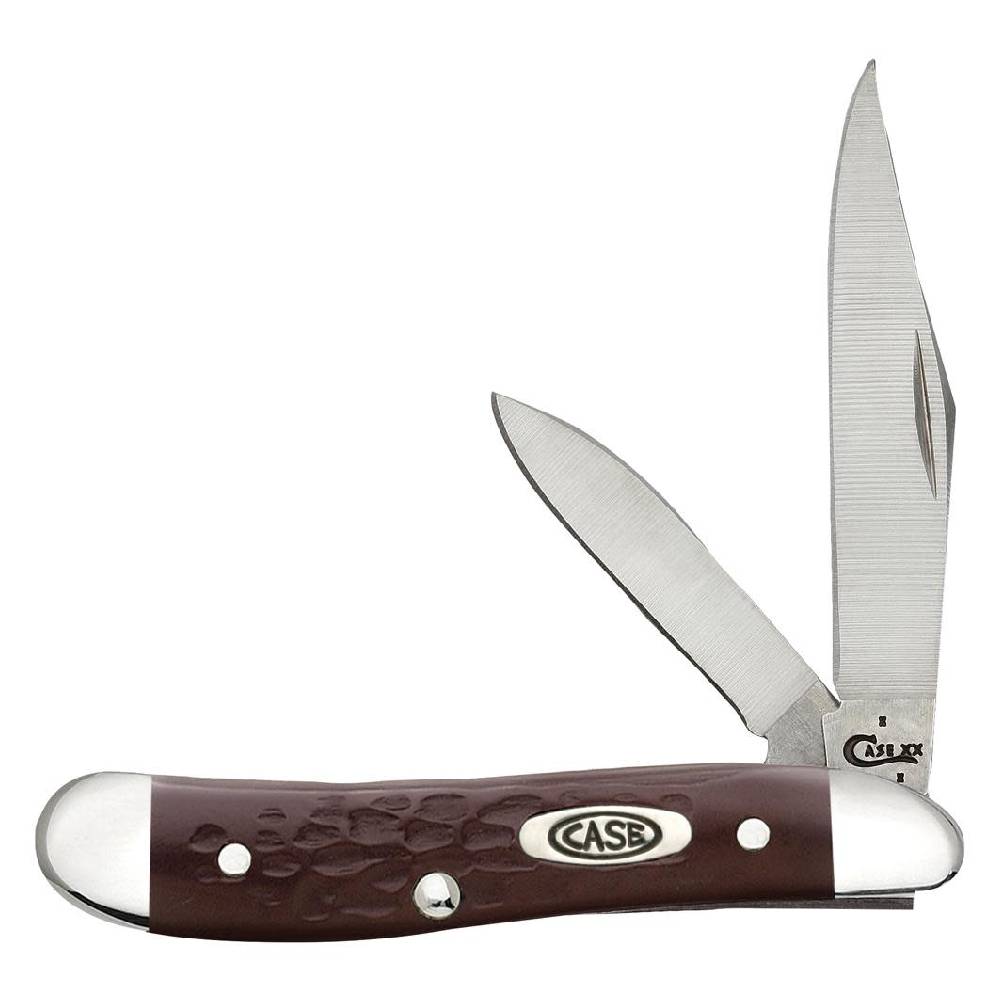 Case Brown Synthetic Jigged Peanut Knives - Knives W.R. Case