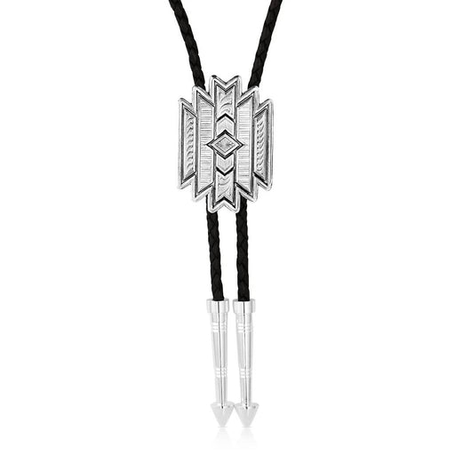 Montana Silversmiths Silver Aztec Southwest Motif Bolo Tie MEN - Accessories - Jewelry & Cuff Links Montana Silversmiths