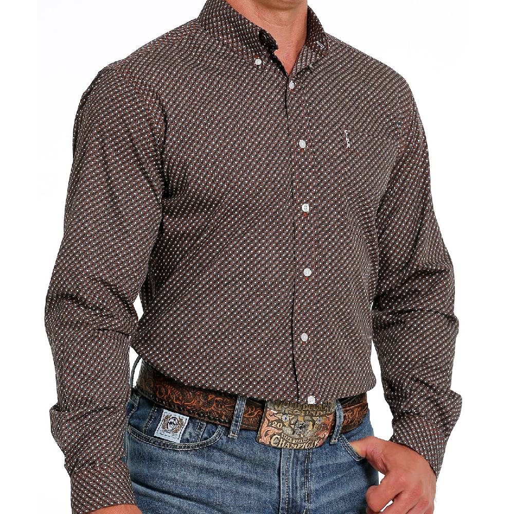 Cinch Men's Geometric Print Button Shirt - Teskeys