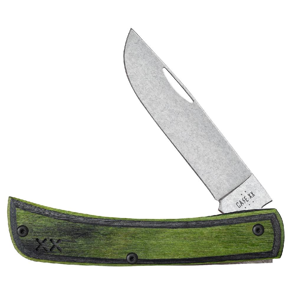 Case Green/Black Laminate Wood XR Sod Buster Jr Knives - Knives W.R. Case