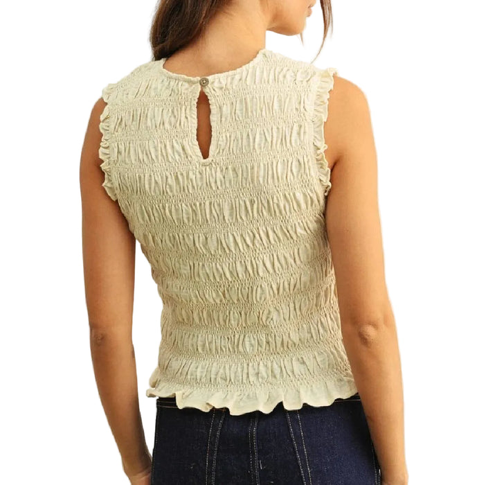 Cream Smock Top