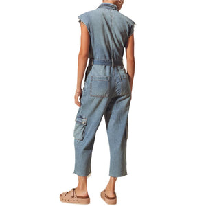 Denim Cargo Jumpsuit WOMEN - Clothing - Jumpsuits & Rompers So Me   