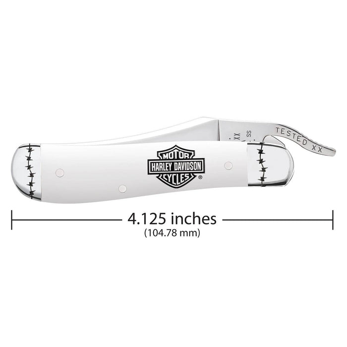Case Harley-Davidson® Russlock - Embellished White Synthetic Knives W.R. Case