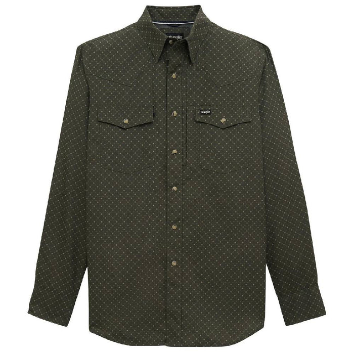 Wrangler Men's All Terrain Gear Performance Geo Print Shirt