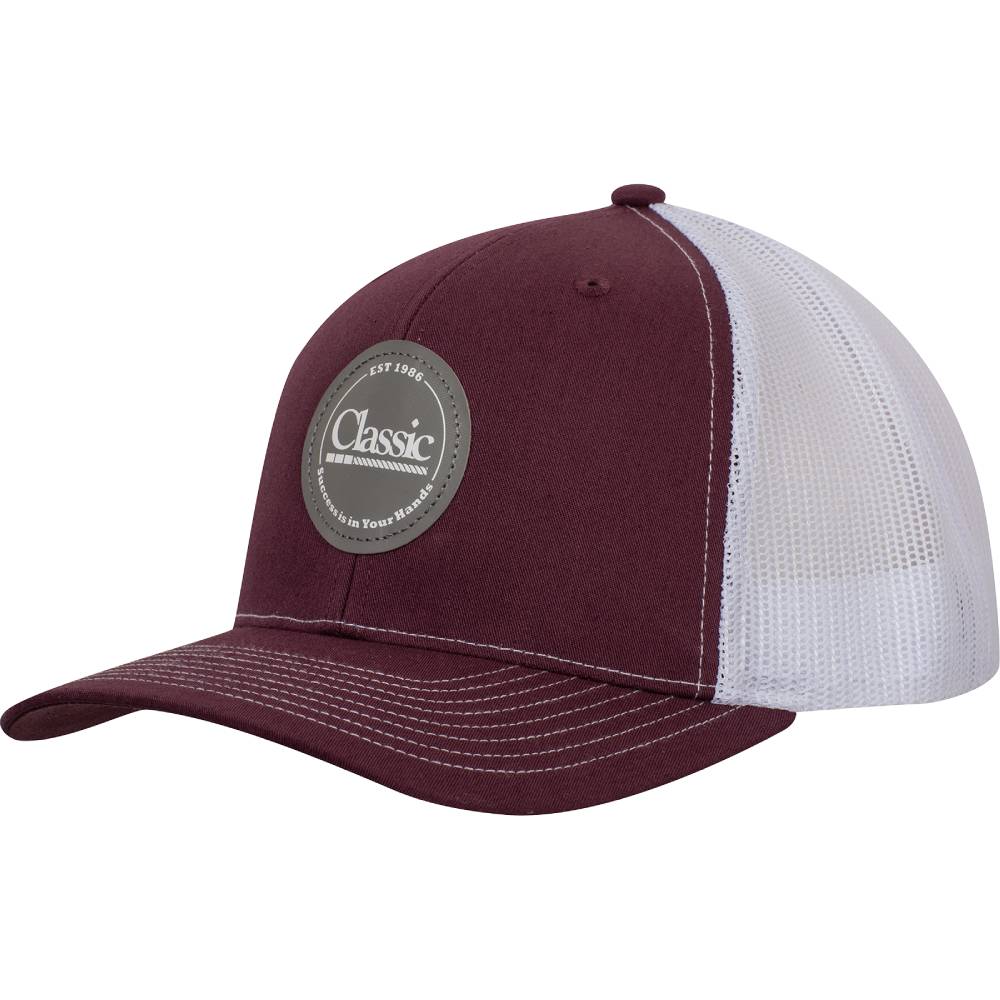 Classic Equine Red 5 Panel Snapback Cap with Patch main image 1