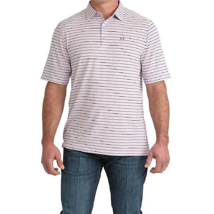 Cinch Men's Arenaflex Stripe Lilac Polo MEN - Clothing - Shirts - Short Sleeve Cinch