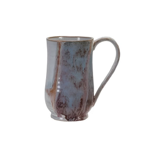 Reactive Glaze Stoneware Mug - 20 oz Home & Gifts - Tabletop + Kitchen - Drinkware + Glassware Creative Co-Op Grey/Red