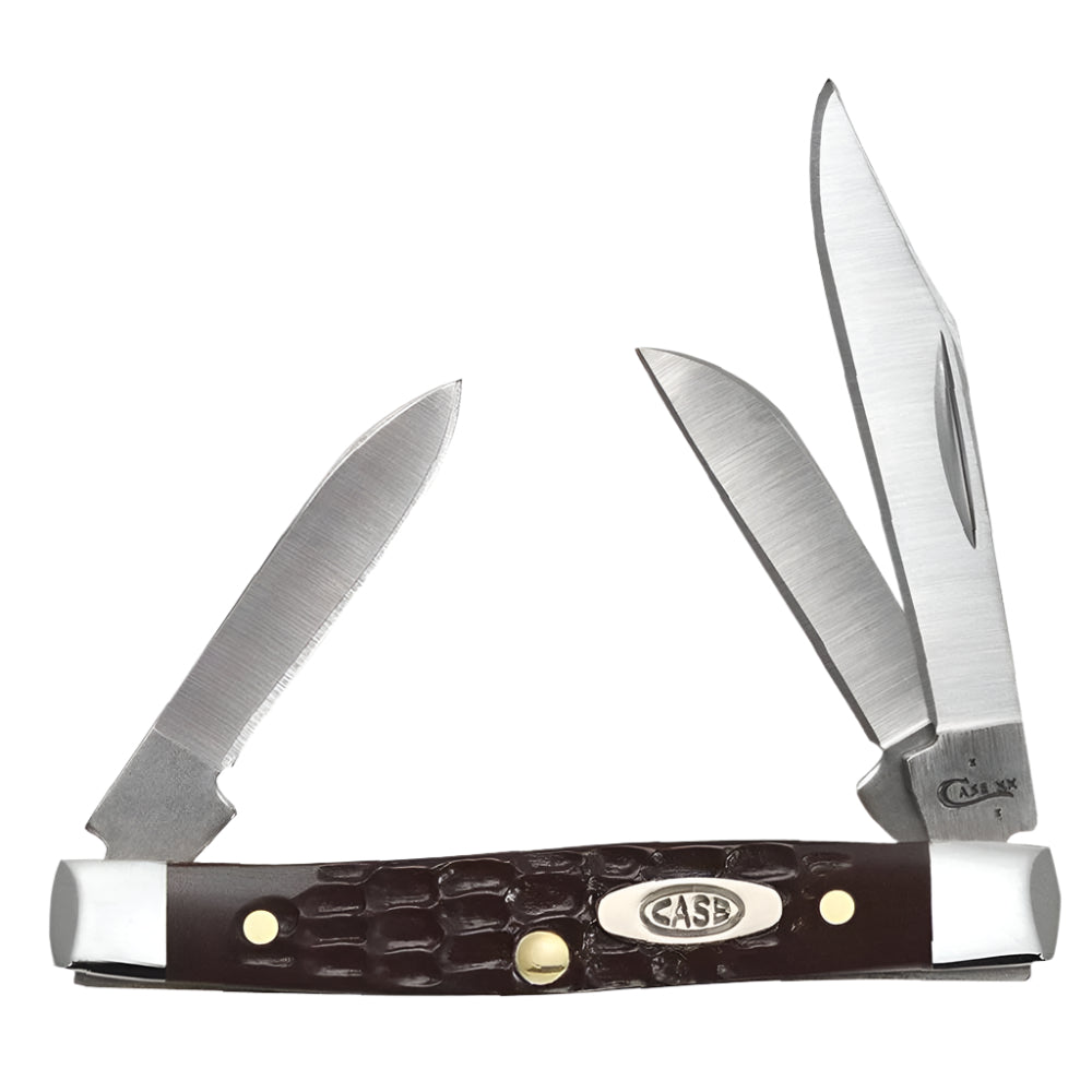 Case Brown Synthetic Jigged Small Stockman Knives - Knives W.R. Case