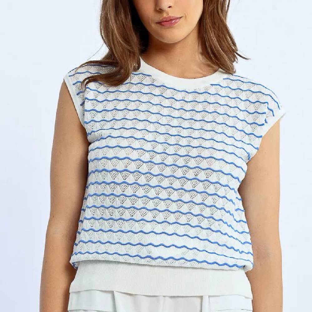 Striped Polo Sweater WOMEN - Clothing - Tops - Sleeveless Molly Bracken