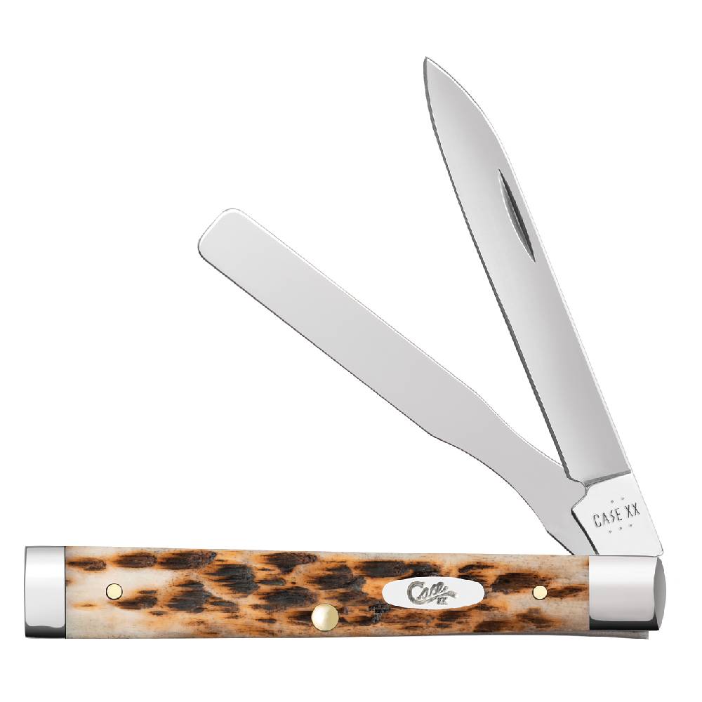 Case Amber Bone Peach Seed Jig Baby Doc Knives W.R. Case