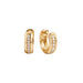 Striped Huggie Earrings - Gold Diamond WOMEN - Accessories - Jewelry - Earrings Sami Jewels