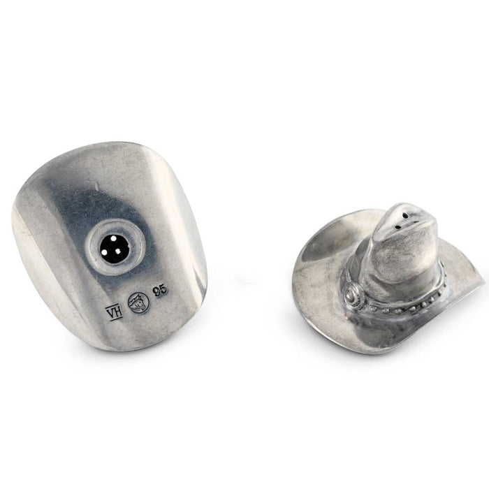 Vagabond House Pewter Cowboy Hat Salt & Pepper Set HOME & GIFTS - Tabletop + Kitchen - Kitchen Decor Vagabond House   