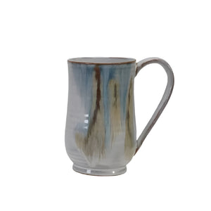 Reactive Glaze Stoneware Mug - 20 oz Home & Gifts - Tabletop + Kitchen - Drinkware + Glassware Creative Co-Op Grey/Sand