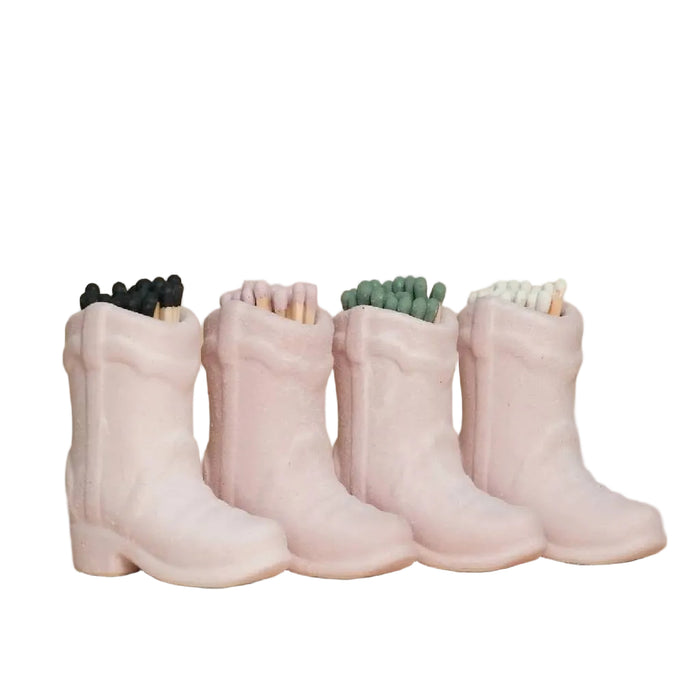 Pink Cowboy Boot Match Holder/Pink Matches