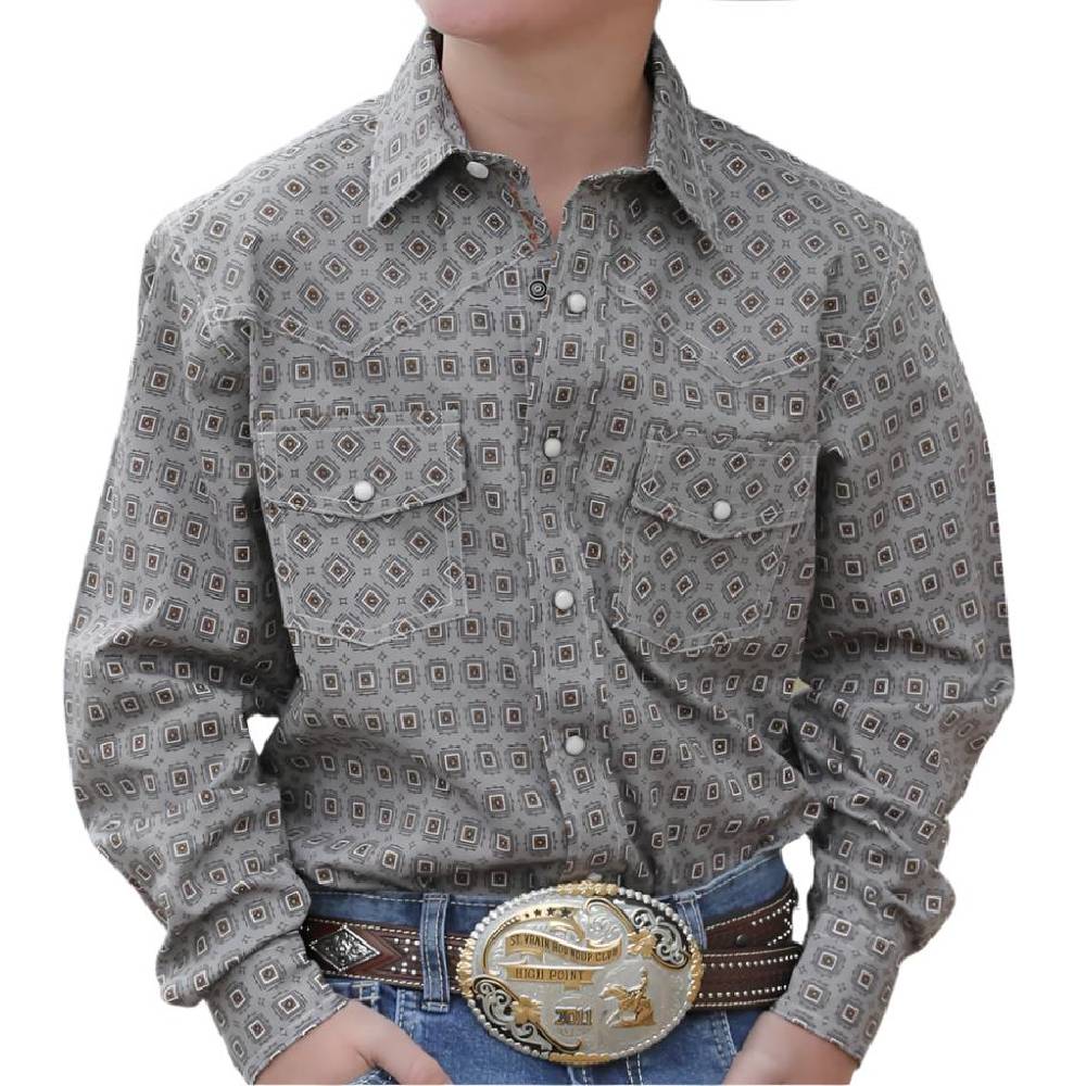 Cinch Boy's Medallion Print Shirt KIDS - Boys - Clothing - Shirts - Long Sleeve Shirts Cinch   