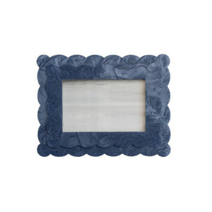 2- Layer Scalloped Resin Photo Frame - 4" x 6"