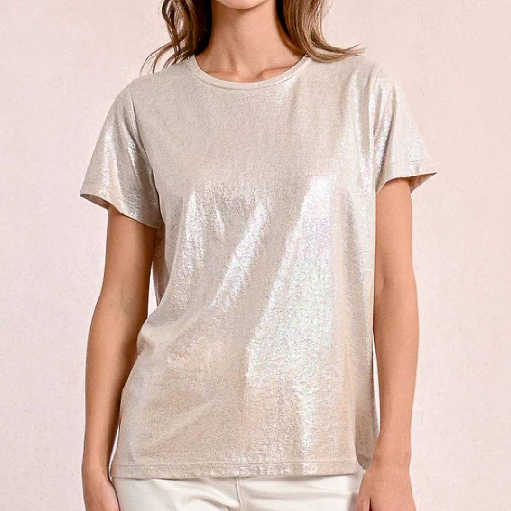 Straight Iridescent Tee WOMEN - Clothing - Tops - Short Sleeved Molly Bracken